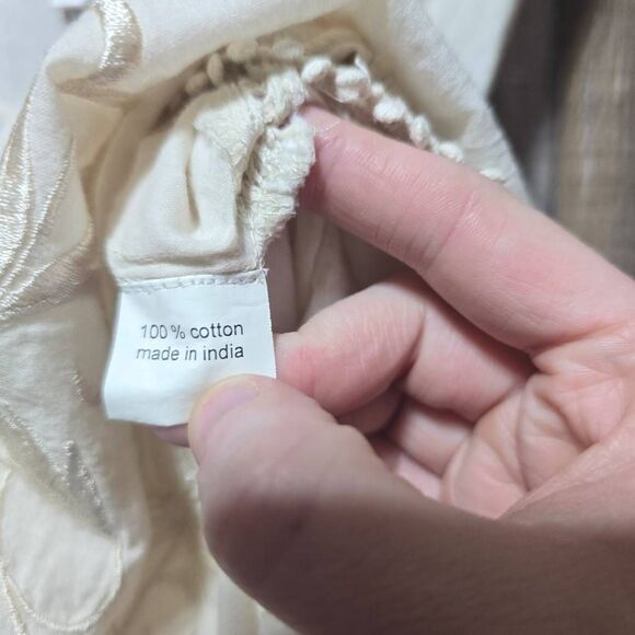 Made by Voyage Inde Cream Embroidered Tunic Tank Top - Picture 6 of 6